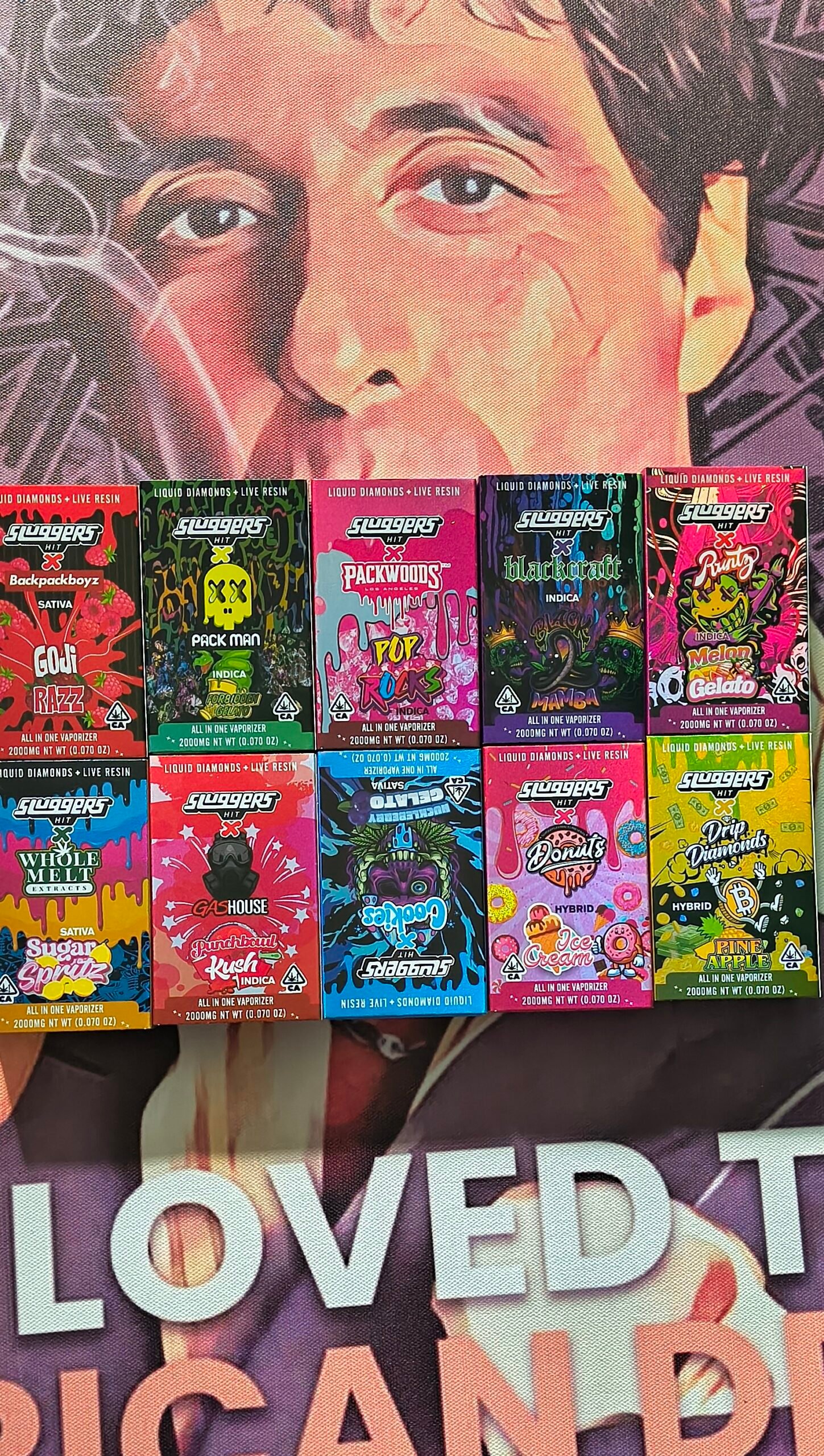 SLUGGERS HIT X BACKPACKBOYZ GOJI RAZZ & BLACK CHERRY GELATO (SATIVA & SATIVA) 2gr