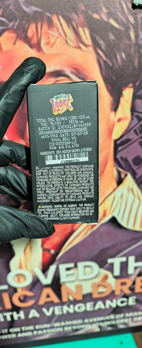 VAINILLA VELVET 1 JUNGLE BOYS NEGRO VAINILLA VALVELT (HYBRID) 2gr