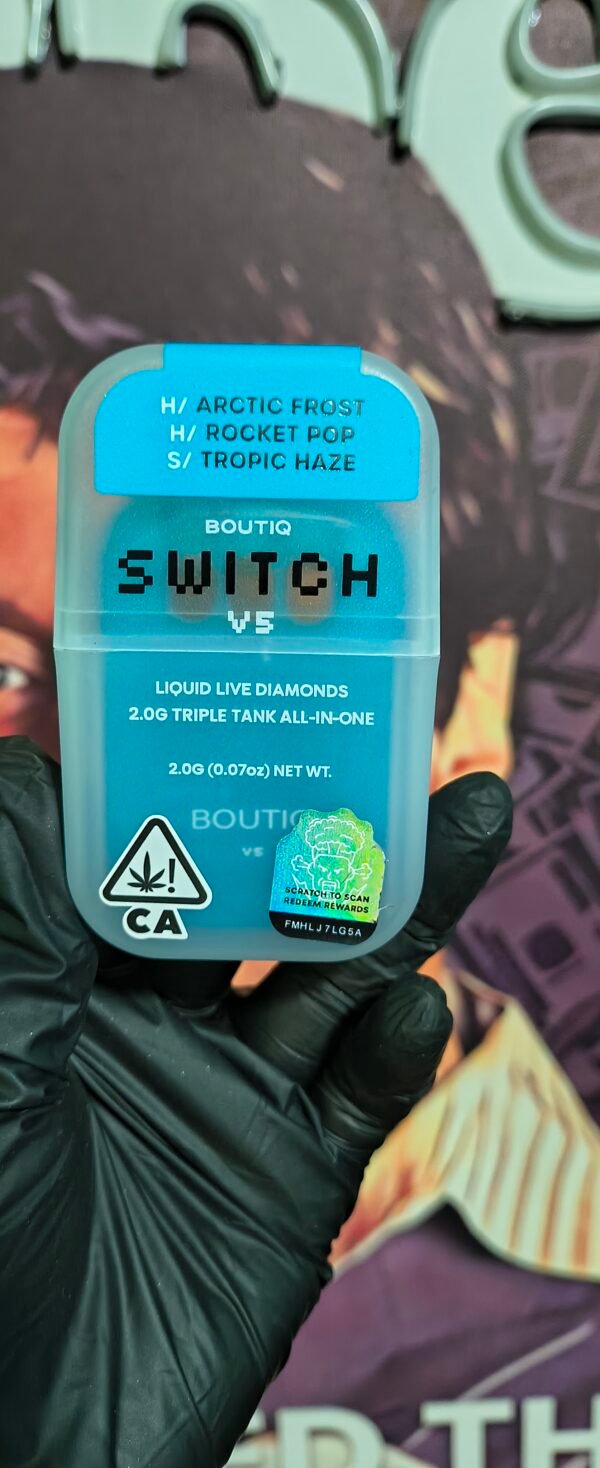 BOUTIQ SWITCH V3 ARCTIC FROST, ROCKET POP & TROPIC HAZE (HYBRID, HYBRID & SATIVA) 2gr