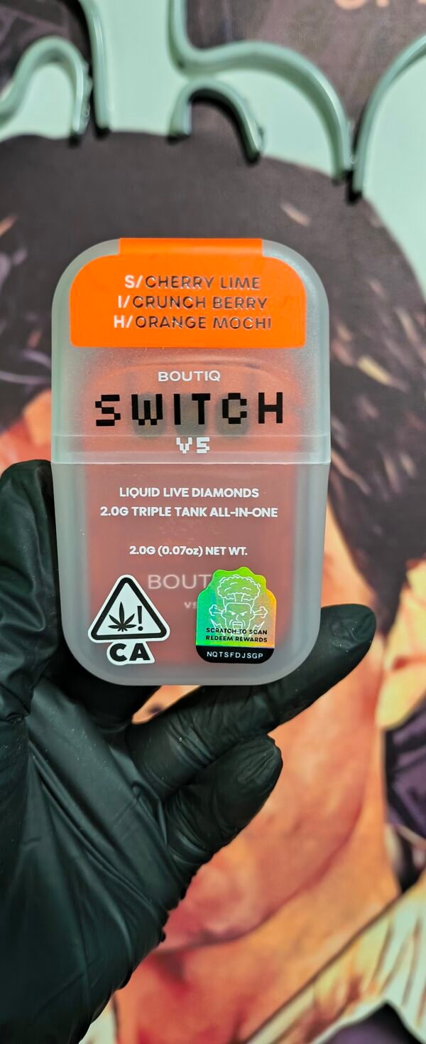 BOUTIQ SWITCH V3 CHERRY LIME, CRUNCH BERRY & ORANGE MOCHI (SATIVA, INDICA & HYBRID) 2gr