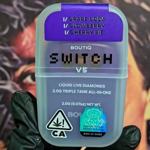 BOUTIQ SWITCH V3 GRAPE SODA, GLOWBERRY & CHERRY PIE (INDICA, INDICA & INDICA) 2gr