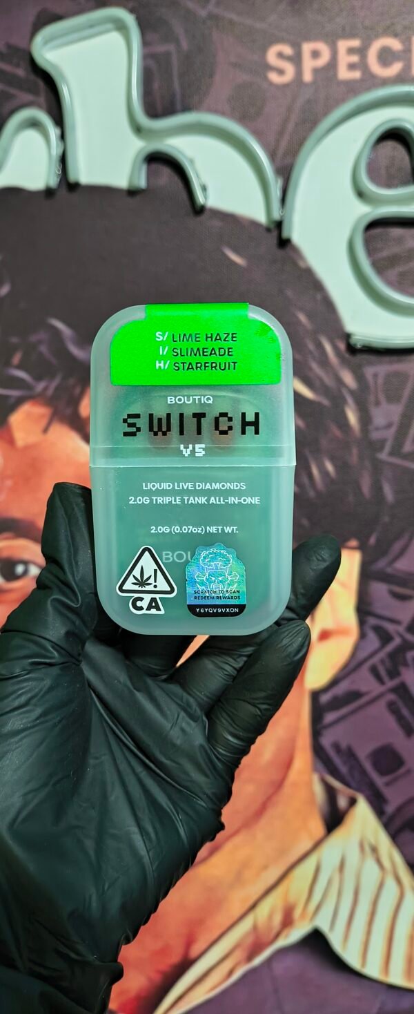 BOUTIQ SWITCH V3 LIME HAZE, SLIMEADE & STARFRUIT (SATIVA, INDICA & HYBRID) 2gr