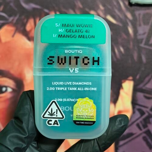 BOUTIQ SWITCH V3 MAUI WOWIE, GELATO 41 & MANGO MELON (SATIVA, HYBRID & INDICA) 2gr