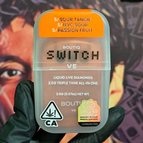 BOUTIQ SWITCH V3 SOUR TANGIE, NYC SOUR & PASSION FRUIT (SATIVA, SATIVA & SATIVA) 2gr