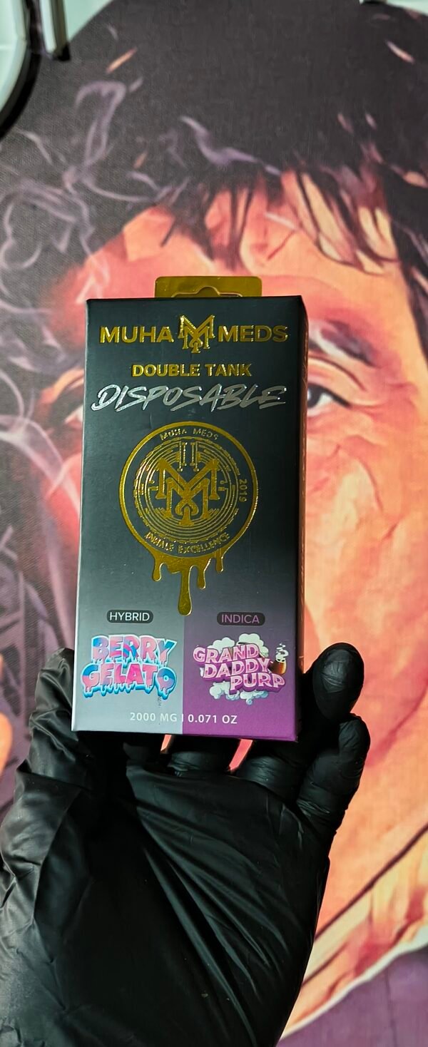 MUHA MEDS DUAL V2 BERRY GELATO & GRAND DADDY PURP (HYBRID & INDICA) 2gr