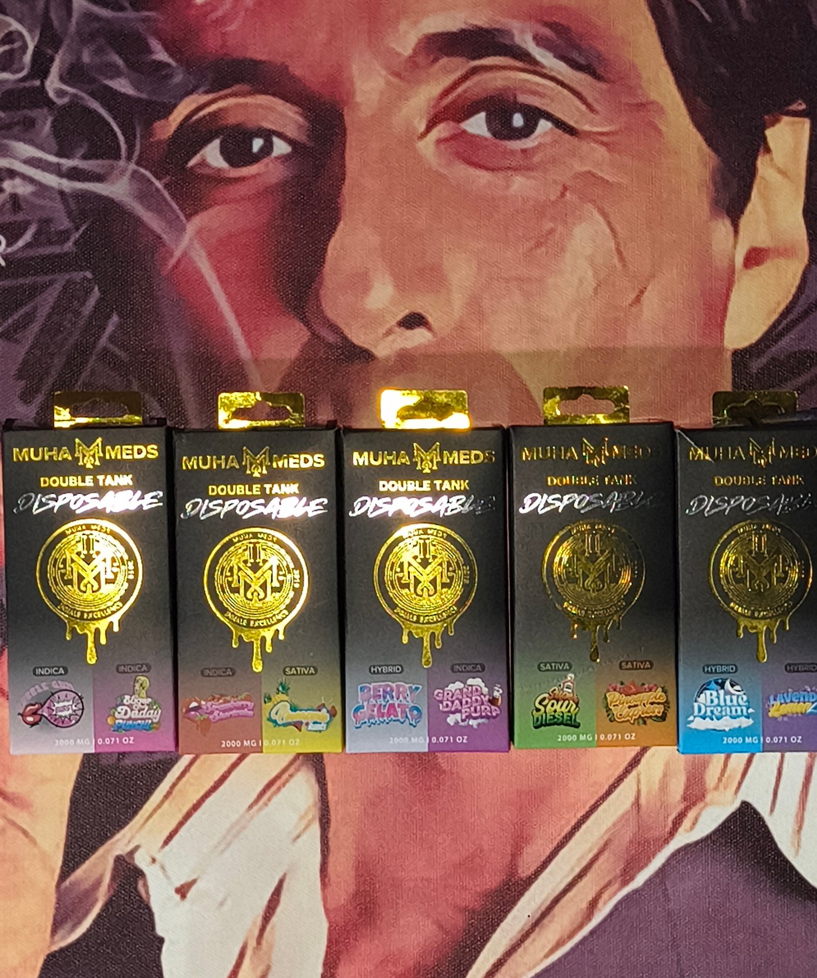 MUHA MEDS DUAL V2 BERRY GELATO & GRAND DADDY PURP (HYBRID & INDICA) 2gr