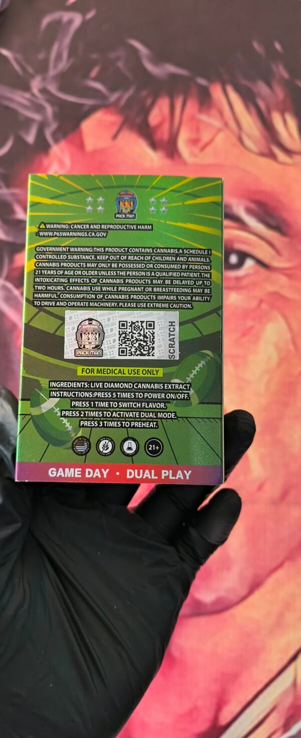 PACK MAN NFL GAMEDAY GMO & KICROFF KREAM (INDICA & INDICA) 2gr