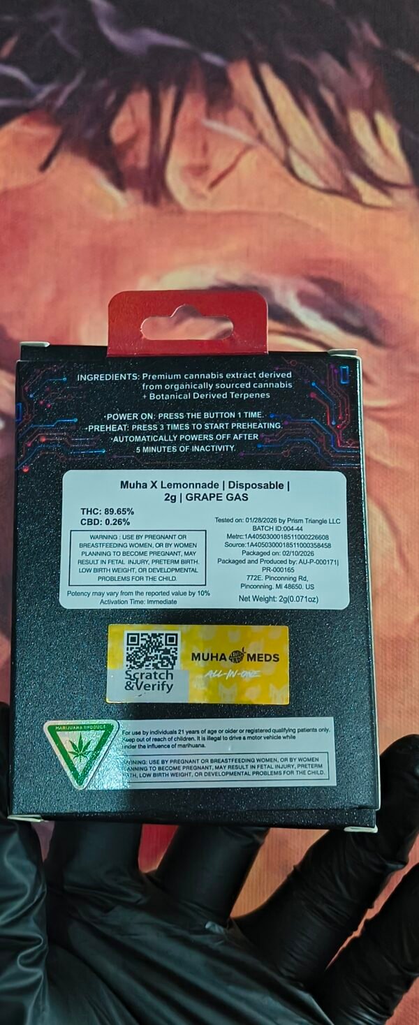 MUHA MEDS GALLETA GRAPE GAS (INDICA) 2gr