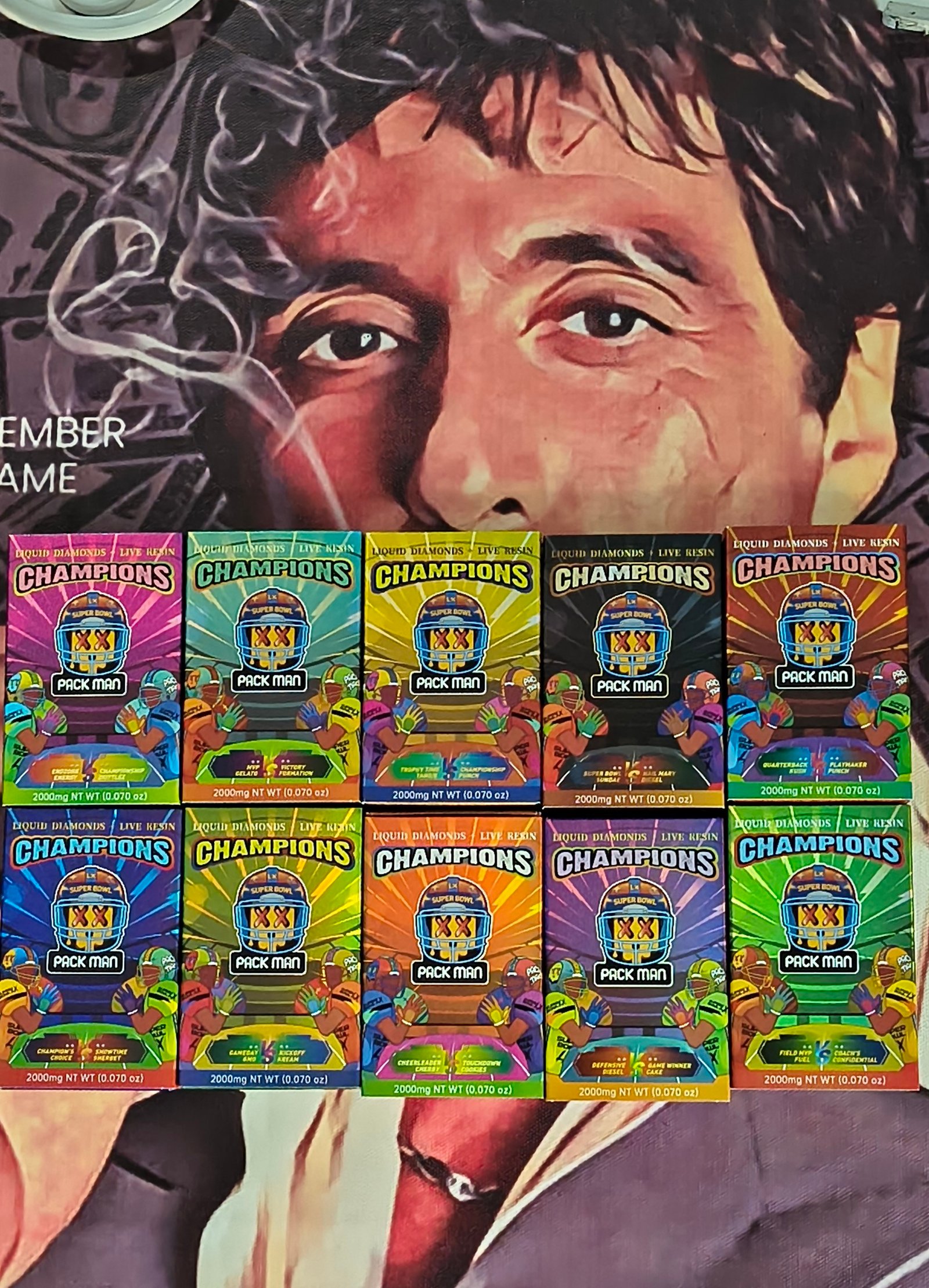 PACK MAN NFL CHAMPION`S CHOICE & SHOWTIME SHERBET (SATIVA & SATIVA) 2gr