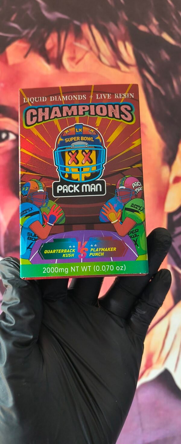 PACK MAN NFL QUARTERBACK KUSH & PLAYMAKER PUNCH (SATIVA & INDICA) 2gr