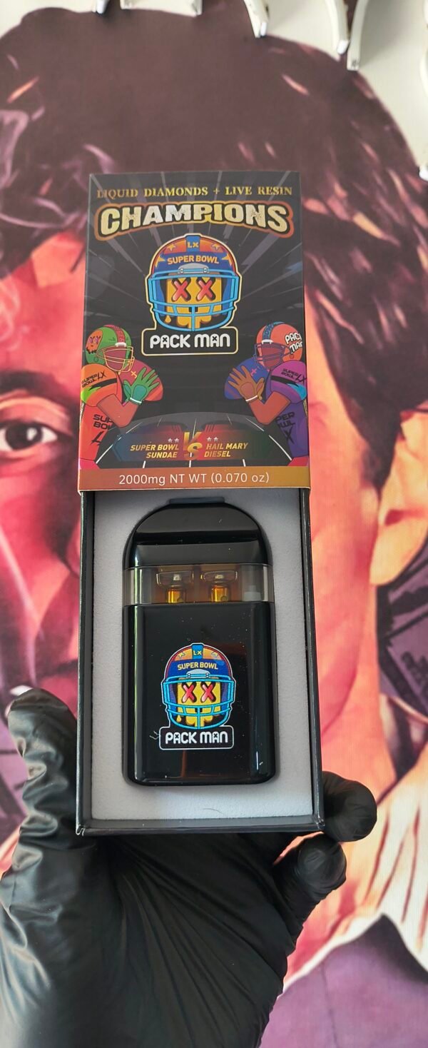 PACK MAN NFL SUPER BOWL SUNDAE & HAIL MARY DIESEL (SATIVA & HYBRID) 2gr