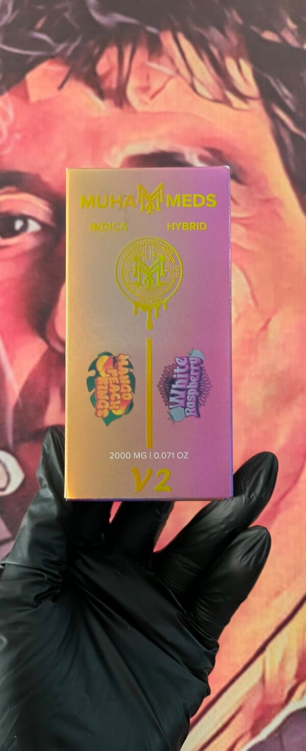 MUHA MEDS DUAL V2 MANGO PEACH RINGS & WHITE RASPBERRY (INDICA & HYBRID) 2gr