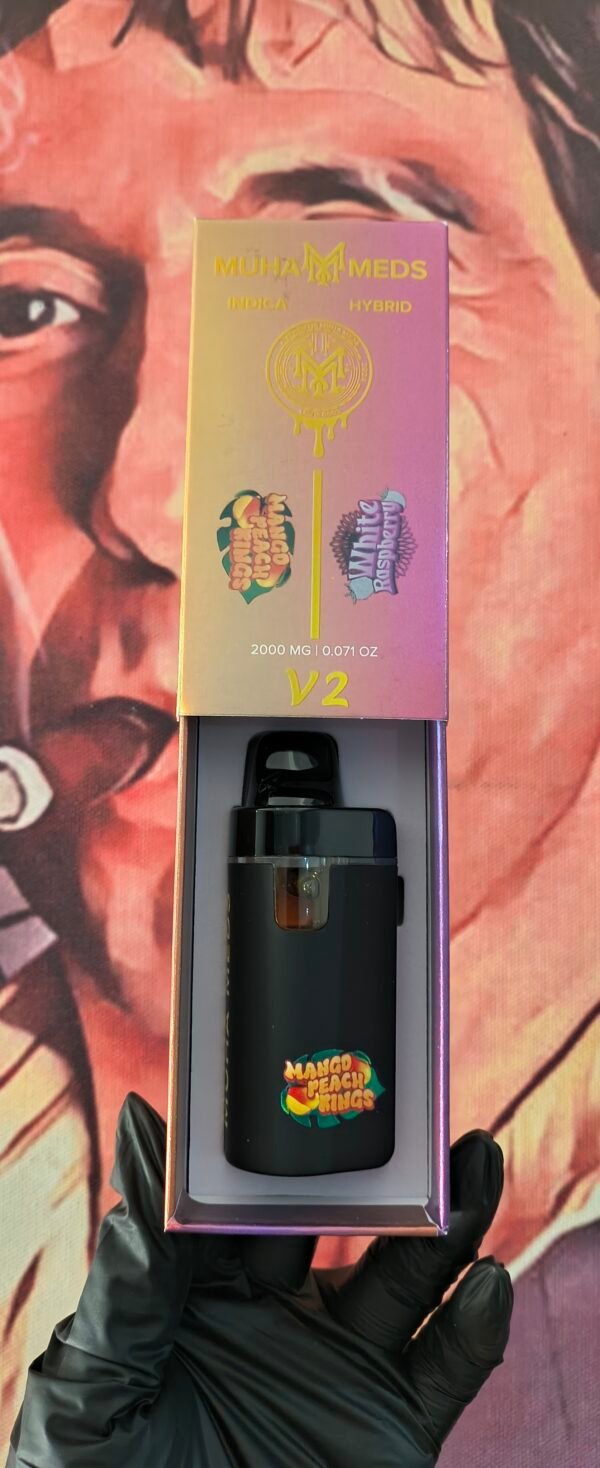 MUHA MEDS DUAL V2 MANGO PEACH RINGS & WHITE RASPBERRY (INDICA & HYBRID) 2gr