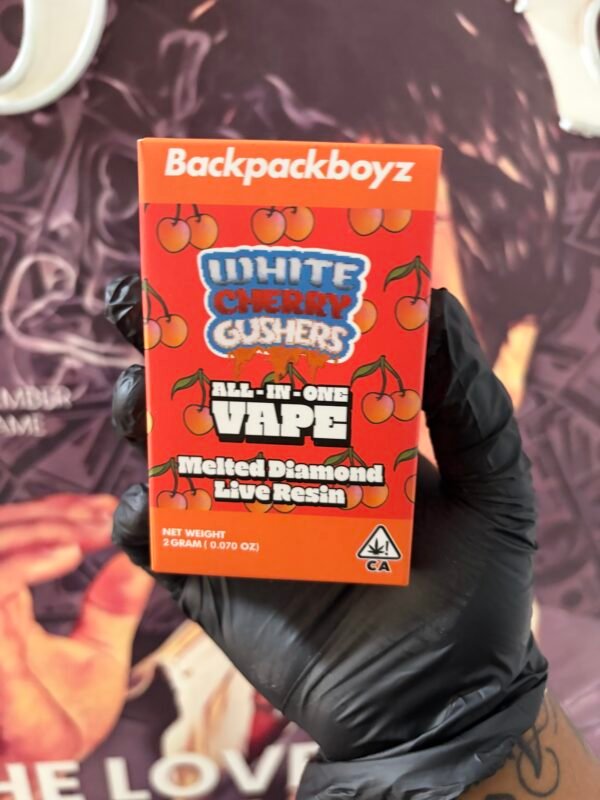 WHITE CHERRY GUSHERS 1 BACKPACKBOYZ WHITE CHERRY GUSHERS (HYBRID) 2gr